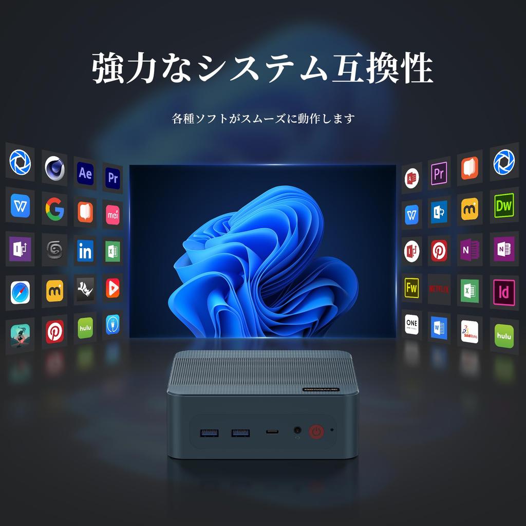 Мини-ПК Intel i5 12600H BOSGAME P2 Мини-ПК 32 ГБ DDR4 3200 МГц ОЗУ 512 ГБ PCIe NVMe SSD Мини-ПК с Windows 11 Pro WiFi 6E Dual LAN экран Gen2