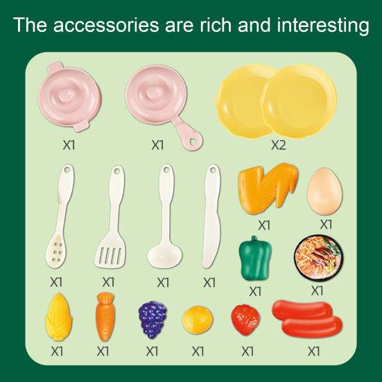 Детский кухонный игровой набор с 30 ролевками, ролевой кухонный набор, развивающий практические навыки, игрушки-симуляторы готовки для детей