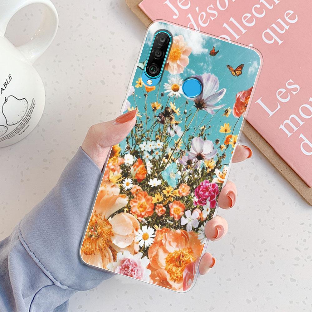 For Huawei P30 Lite Case P30 Lite Back Cover Girls New Fashion Clear Phone Case Fundas Soft Silicone Case For Huawei P30 Lite