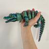 30/38 см Горячее украшение комнаты 3D-печатный крокодил шарнирный подвижный смешные подарки вращающийся офис дом настольные украшения поделки