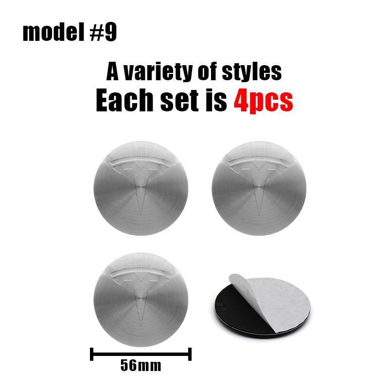 4Pcs 56mm/60mm Tesla Car Wheel Center Hub Cap For Model 3 Model Y Model X Model S Auto Rim Cover Decorate Stickers Accessories