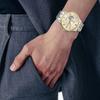 Seiko Водонепроницаемые часы для повседневной жизни Автоматический Ручной Механический Механизм Нержавеющая Сталь Мужские часы Золотой SARY238
