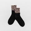 Elastic Leopard Pattern Breathable Warm Socks Long Socks Mid Tube Socks Autumn Winter
