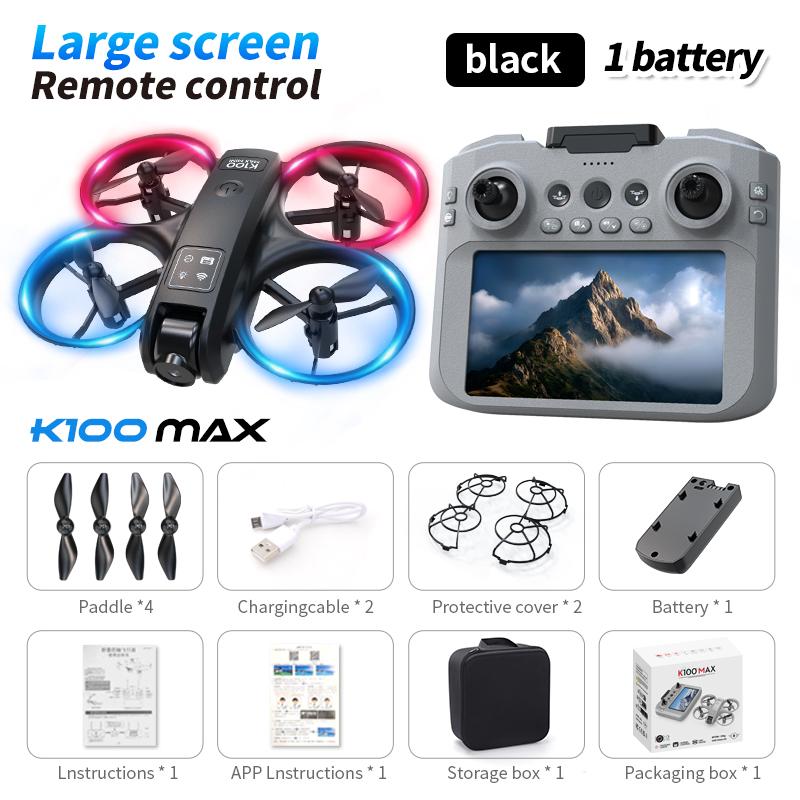 K100 MAX Mini GPS Drone 4K HD real-time video transmission screen control obstacle avoidance aerial photography RC quadcopter