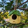 Yousheng Hummingbird House for Outside Small Resin Hanging Birds House Decorative Green Leaf Birdhouse for Balcony Porch Backyard Decor