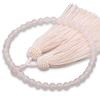 Women's Kyoto Buddhist Prayer Beads, Rose Quartz, Light Pink Silk Tassel, Suitable for All Sects, Ideal for Informal Funerals, Buddhist Altars,