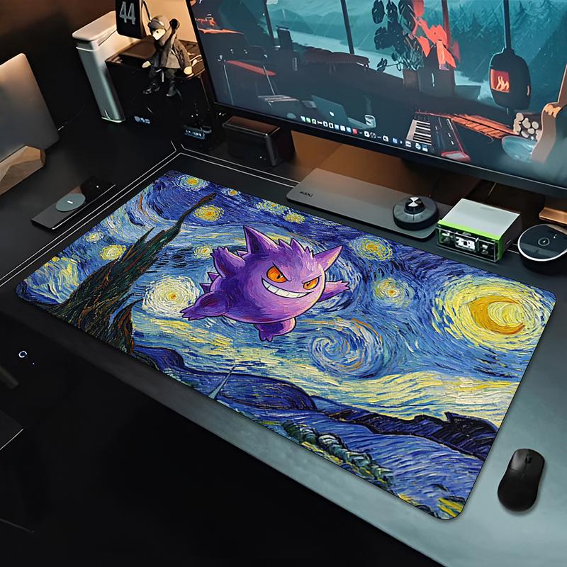 Mouse Pad Large PC Computer Desk Mat Durable AntiFray Gaming Mousepad Anime Pokemon Gengar Keyboard Gamer Accessories Table Pad