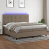 VidaXL Slat Bed Base with Mattress and LED, Upholstered Bed, Double Bed, Adult Bed for Interior Bedroom, 3135065
