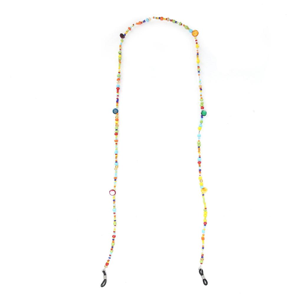 Цепочка для очков из смешанных цветных бусин Изысканный ремешок-шнурок для очков Ювелирный аксессуар