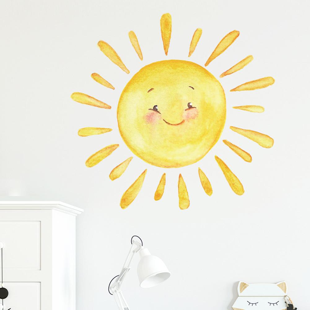 Children's Bedroom Cartoon Sun Wall Stickers Decorative Wall Stickers Convenient Removal Heat Removal PVC Material For Porches