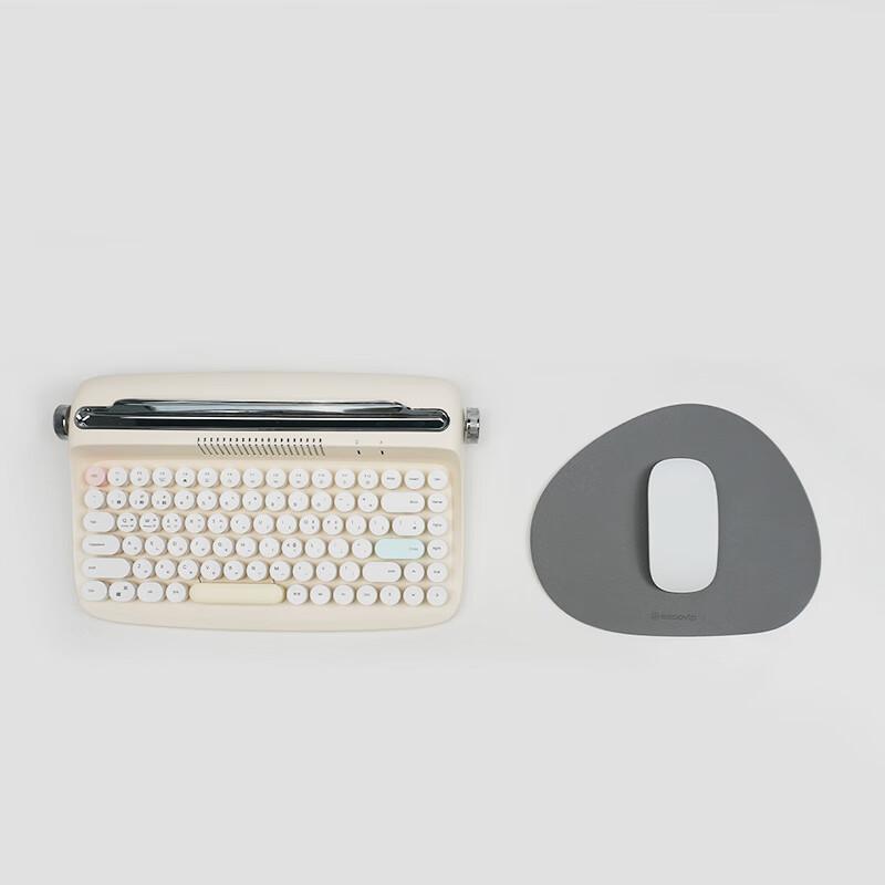 Gray Pebble Leather Mouse Pad, Small Mouse Pad, Portable Mouse Pad, Mini Mouse Pad, Convenient to Carry, Suitable for Business Trips, 0393