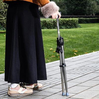 Складной табурет, треккинговая палка, портативная легкая трость для ходьбы с 3-ногим сиденьем, трость для скалолазания на открытом воздухе, помощь пожилым людям при ходьбе