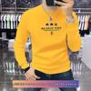 Autumn/Winter European Trend Men's Slim-Fit Round Neck Long Sleeve Hoodie - Luxury Lightweight Cotton Top.