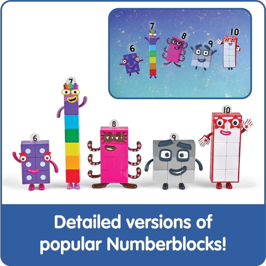 Numberblocks Friends Six to Ten Numberblocks Фигурки персонажей 5 штук 95357 Подлинный продукт
