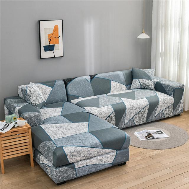 Эластичные чехлы на диван для гостиной, спандекс, шезлонг, угловой чехол для кресла, подушка, мебель для дивана