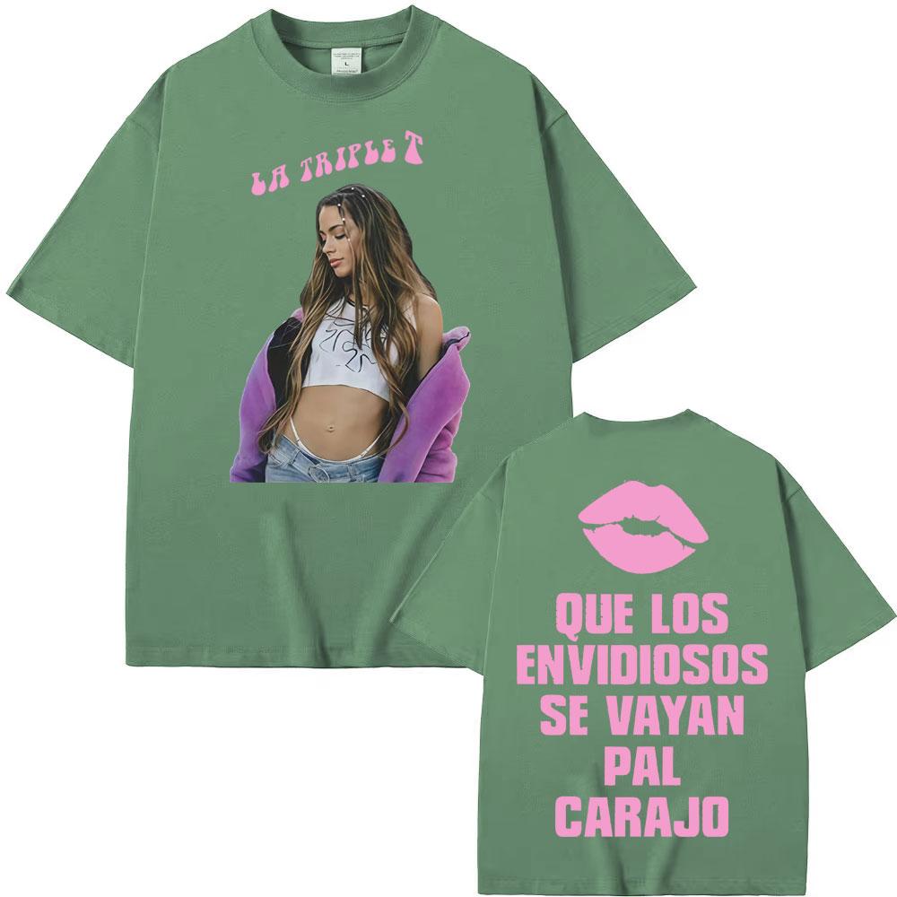 Singer Tini Stoessel Double Sided Print Tshirts Unisex Women Harajuku Fashion Aesthetic T Shirt Casual Cozy ONeck Tees Streetwear