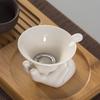 Белый керамический заварник-будда для чая Gongfu - Креативный домашний аксессуар-фильтр для чайных листьев