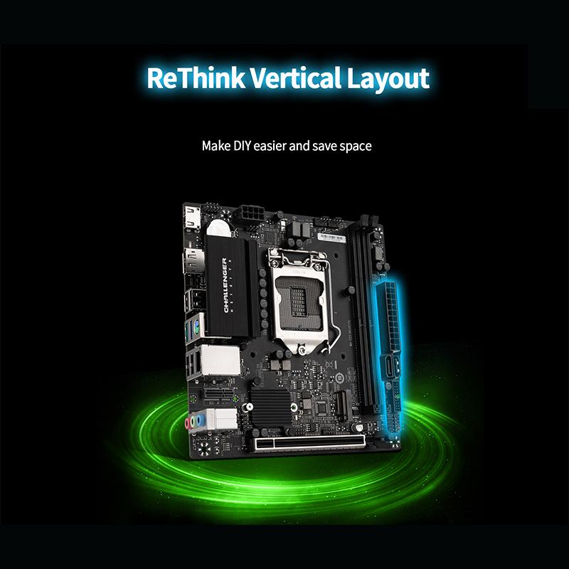 MAXSUN Полностью новая материнская плата Challenger H510ITX Intel 10 11 LGA1200 DDR4 со слотами памяти Rams M.2 SATA3.0 материнская плата для настольных компьютеров