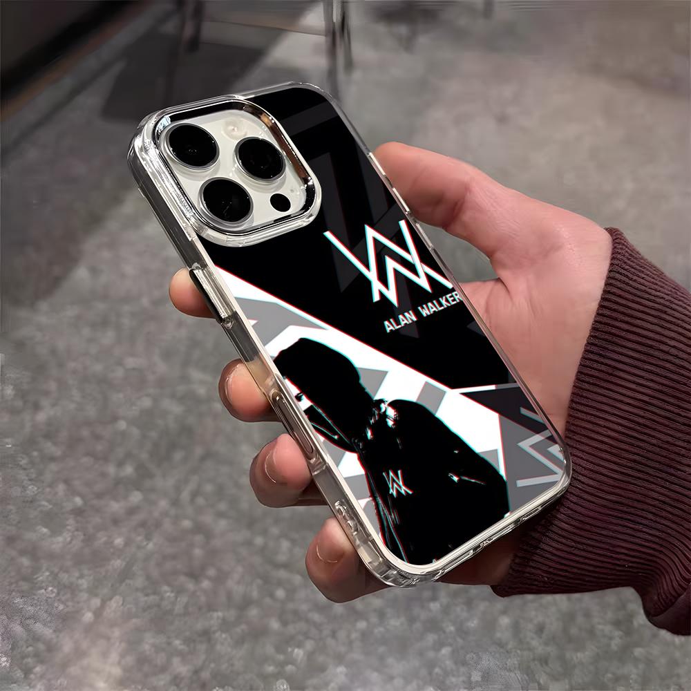 A-Alan Walker DJ Phone Case For IPhone 17 Air 16 E 15 14 13 12 11 Plus Pro Max Electroplated Transparent Soft Shell