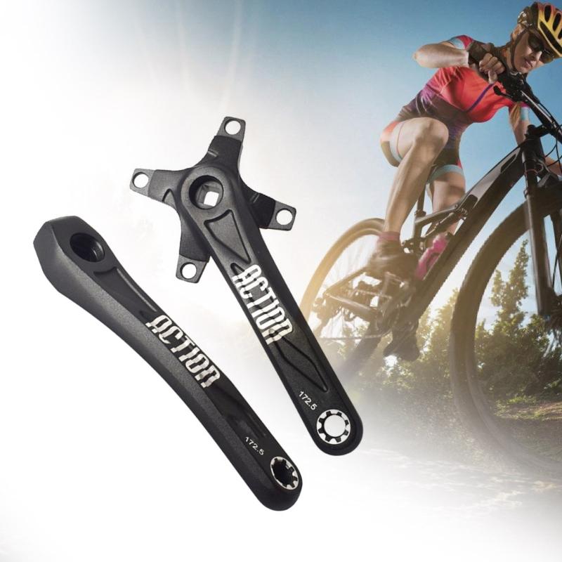 Square Hole Bicycles Crankset Aluminum  Alloys Mountain Bike Crankset  7/8/9/10/11 Speed Crankset Cycling Accessories