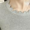 HOUZHOU Slim Sweaters Women Knitted Sweater Long Sleeve Vintage Elegant Winter White Female Ruffle Pullover
