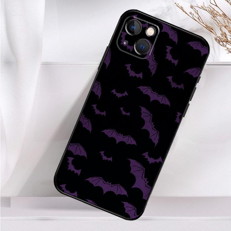 Halloween Vampire Bats Shockproof Case For iPhone 17 15 16 Pro Max 11 14 Plus 12 13 Mini 16e 17 Air Phone Cover