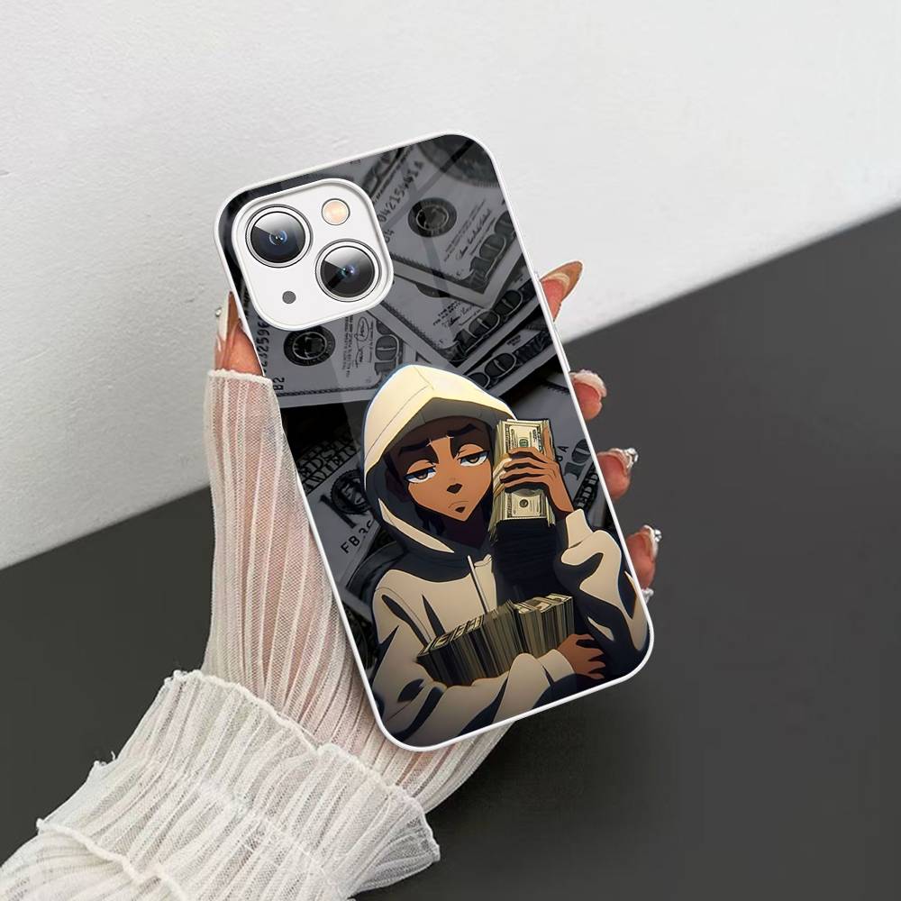 Cartoon The Boondocks Tempered Glass For Iphone 14 13 12 11 Pro Mini XS MAX 14Plus X XS XR Cover