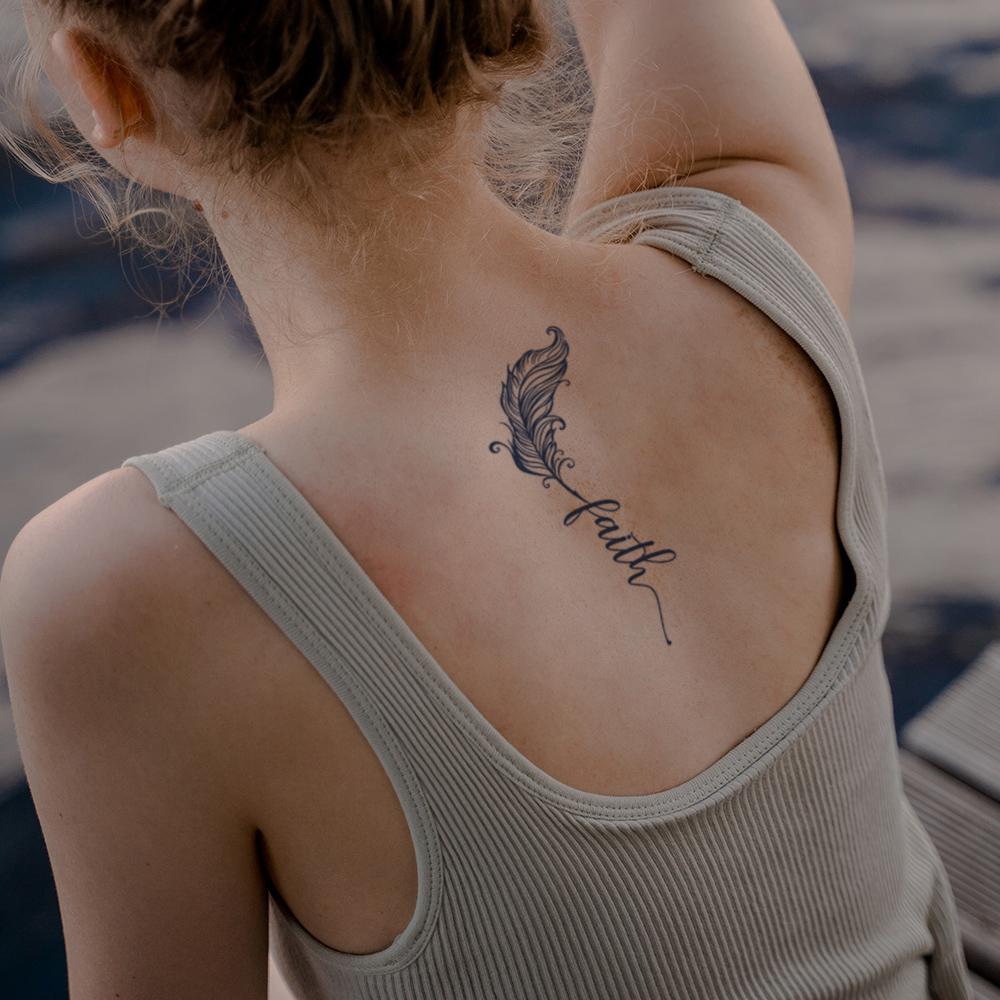 1 Sheets Semi Permanent Realistic Waterproof and Removeable Herb Tattoo Women's Back Tattoos Long Lasting