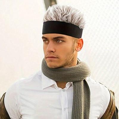 1 шт. Крутая регулируемая шапка-бини с париком, гладкий пушистый парик, для мужчин, для повседневной носки, для вечеринок, для школы, декоративная шляпа, реквизит, осенние аксессуары