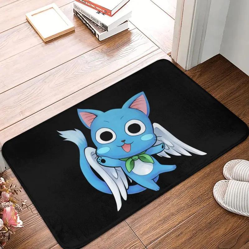 Happy Fairy Tail Doormat Non-Slip Bathroom Kitchen Mat Living Room Floor Door Entrance Carpet Rug