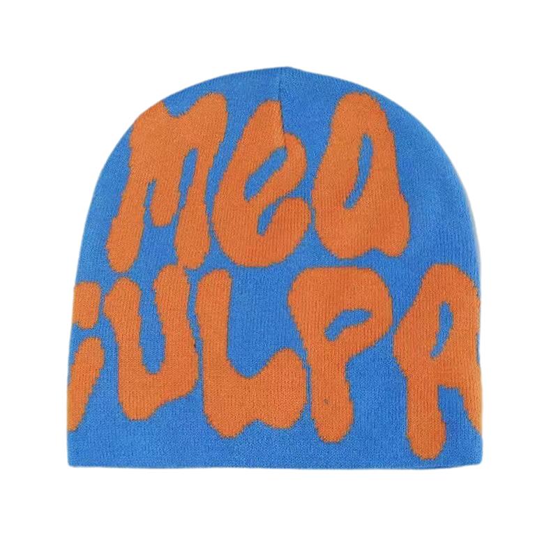 Hight Quality Trendy Hip-Hop Letter Printed Beanie Cap For Men Women Korean Style  All-Match Caps Autumn Winter Warm Hats