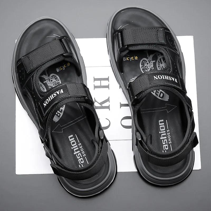 Сандалии мужские летние новые дизайнерские модные дышащие спортивные сандалии на открытом воздухе модная повседневная пляжная обувь мужская