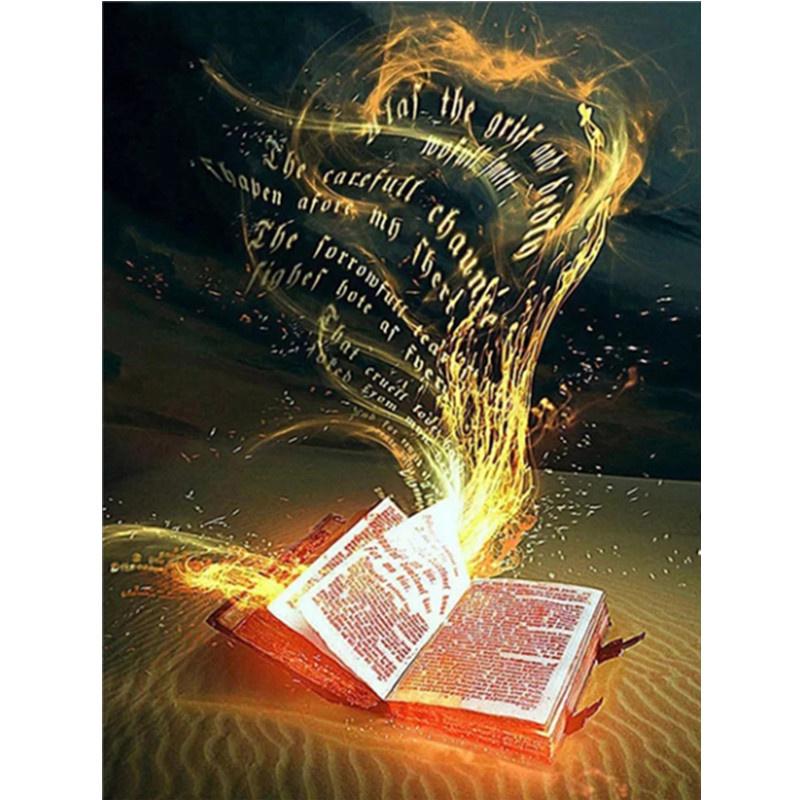 5D DIY Алмазная картина Волшебная волшебная книга Алмазная вышивка Набор для вышивки крестом Полный горный хрусталь Мозаика Домашний декор