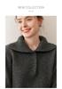 Women's High Neck Cashmere Sweater - Thick, Loose, and Casual Pullover