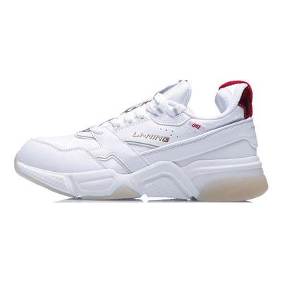 Кроссовки Li Ning 001 Daily Progress Journey Cny прочные дышащие низкие женские кроссовки белые красные AGCR028-2
