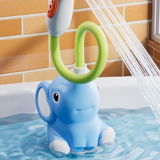 Слон Детская ванночка для душа Водонепроницаемые игрушки для купания Слон Насос Аксессуар для ванны Подарок для новорожденных Малышей