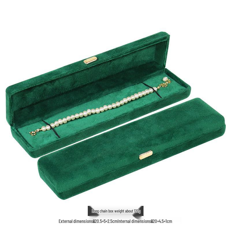 Бархатная шкатулка для украшений с золотой пряжкой и закругленными углами для колец, ожерелий и браслетов