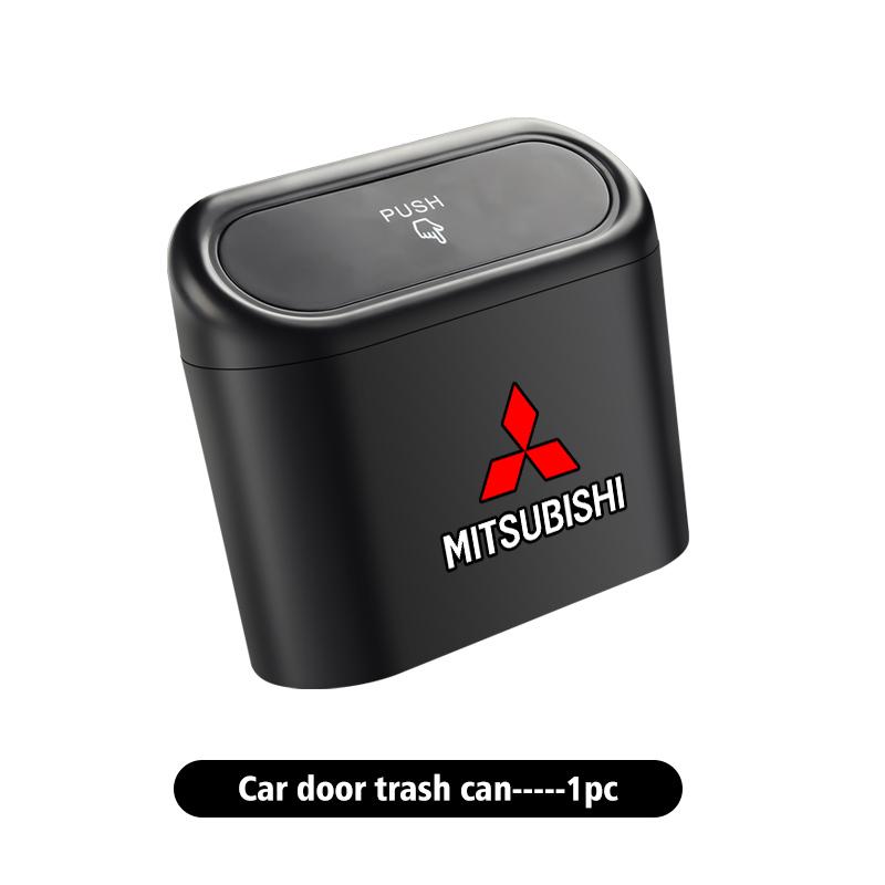 Small Car Trash Can With Lid Leak-proof Mini Accessories For Mitsubishi Outlander Lancer L200 ASX Pajero Grandis Eclipse