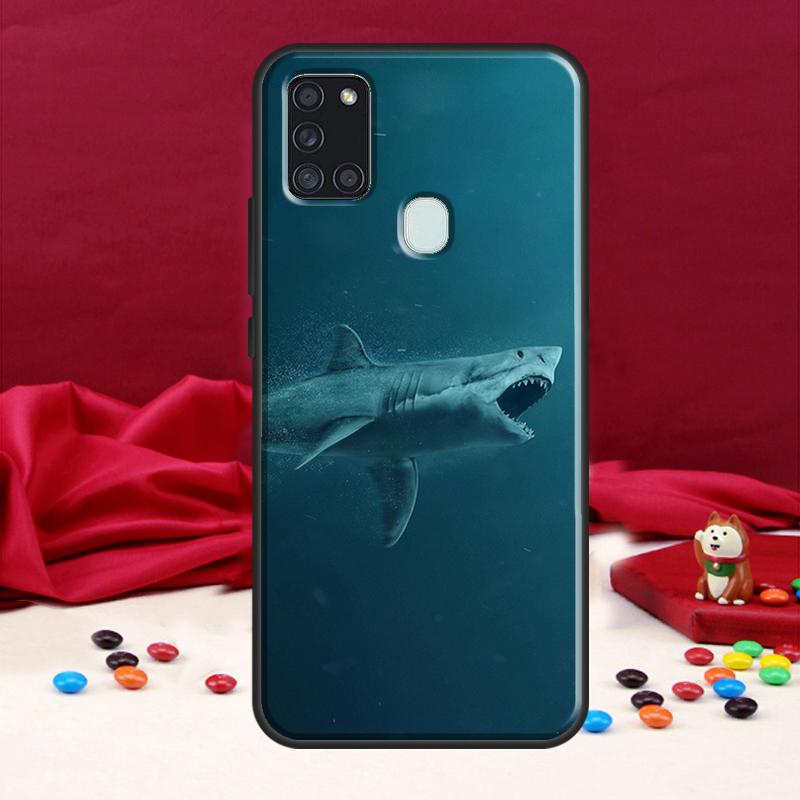 Чехол с изображением свирепой акулы для Samsung Galaxy A34 A54 A14 A12 A52 A22 A32 A42 A72 A13 A33 A53 A50 A51 A71, чехол
