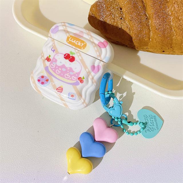 Чехол для наушников INS Heart Windmil для Airpods Pro 2, чехол с милым медведем и разноцветными бусинами, мягкий силиконовый чехол с мультяшным животным для Airpods 1 2 3