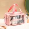 Waterproof Cosmetic Bag Portable Large Capacity Transparent Wash Bag Travel PVC Scrub Cosmetics Storage Bag PU Swimming Bag