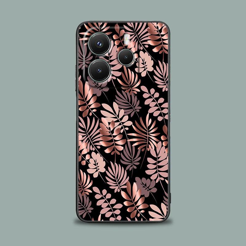 Чехол для телефона для Xiaomi Redmi Note 15 14 13 12 11 10 Pro Plus 5G Redmi 15C 14C 12C 13C Чехол Розовый Блеск Сердца Любовь Трава Лист
