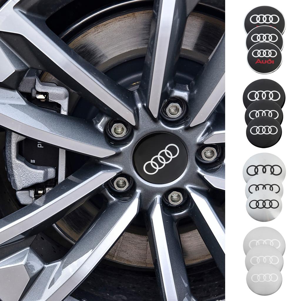 4Pcs 56/60/63/65/68mm Car Wheel Stickers Center Hub Cap Cover For 4HGIEW Sline A1 A3 A4 A5 A6 A7 A8 B8 B9 B6 C6 Q2 Q3 Q5 Q7 TT RS