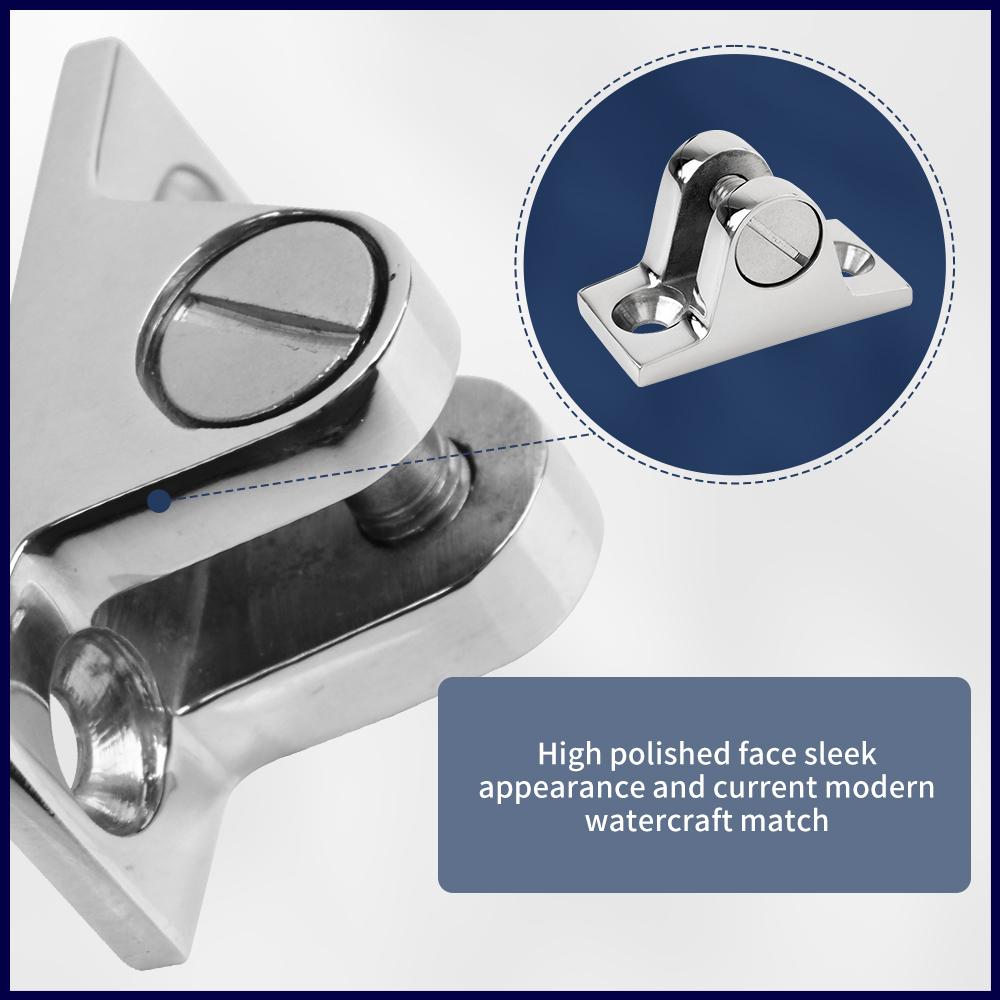 Bimini Top 90° Deck Hinge 316 Stainless Steel Marine Bimini Top Fittings Boat Accessories Marine Hardware