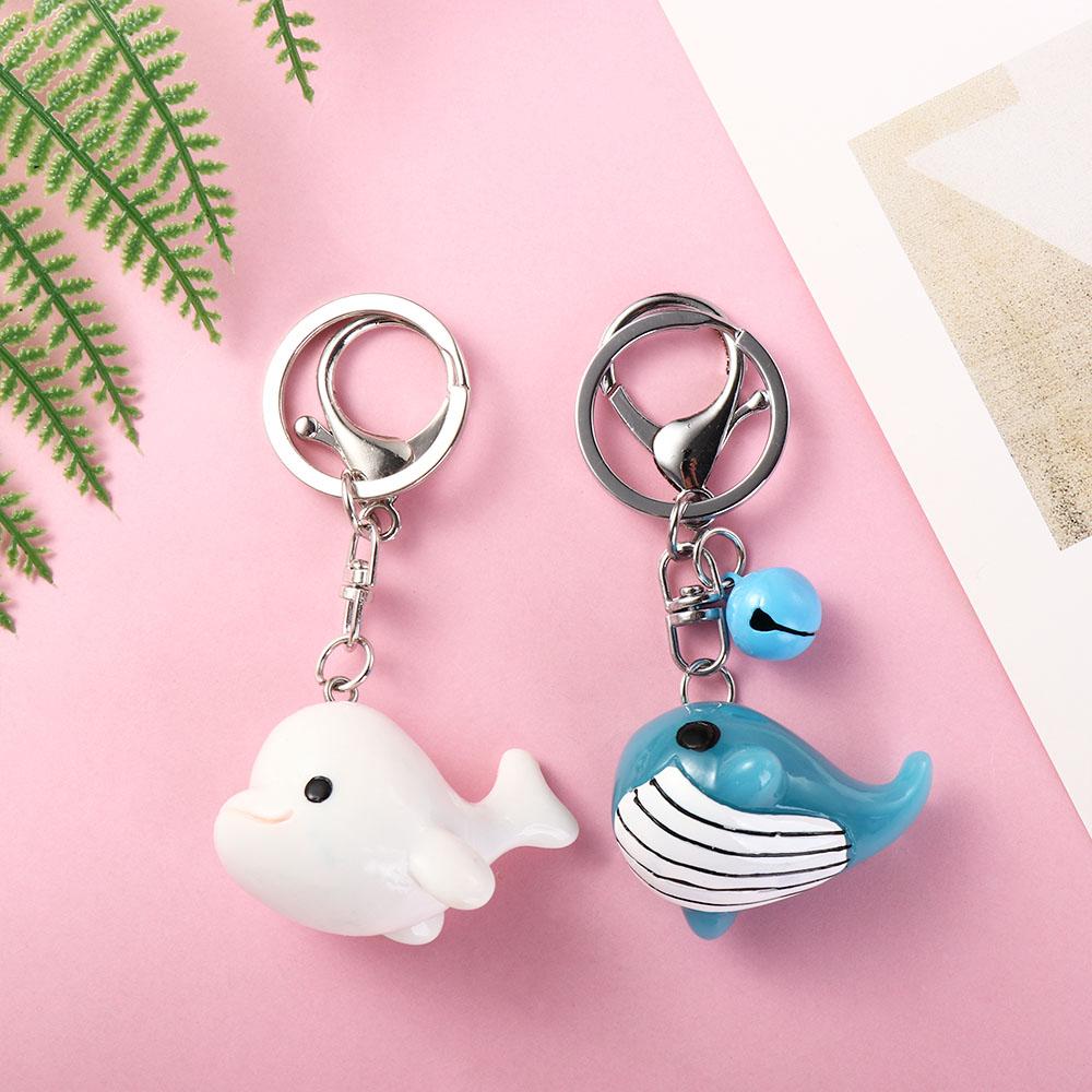 Аксессуары Подвеска для рюкзака Держатель для ключей Кулон Дельфин Синий кит Брелок Смола Кольцо для ключей от машины Подвеска для сумки