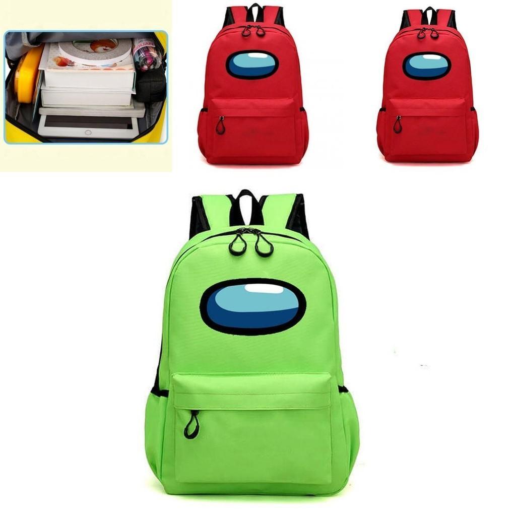 Рюкзак через плечо с цепочкой по игре Among Us для детей и подростков, мальчиков и девочек, школьный и дорожный рюкзак