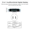 2 in 1 Car Clock Temperature Meter Gauge Air Outlets Clip on LED Digital Display Thermometer with Blue Backlight 12H