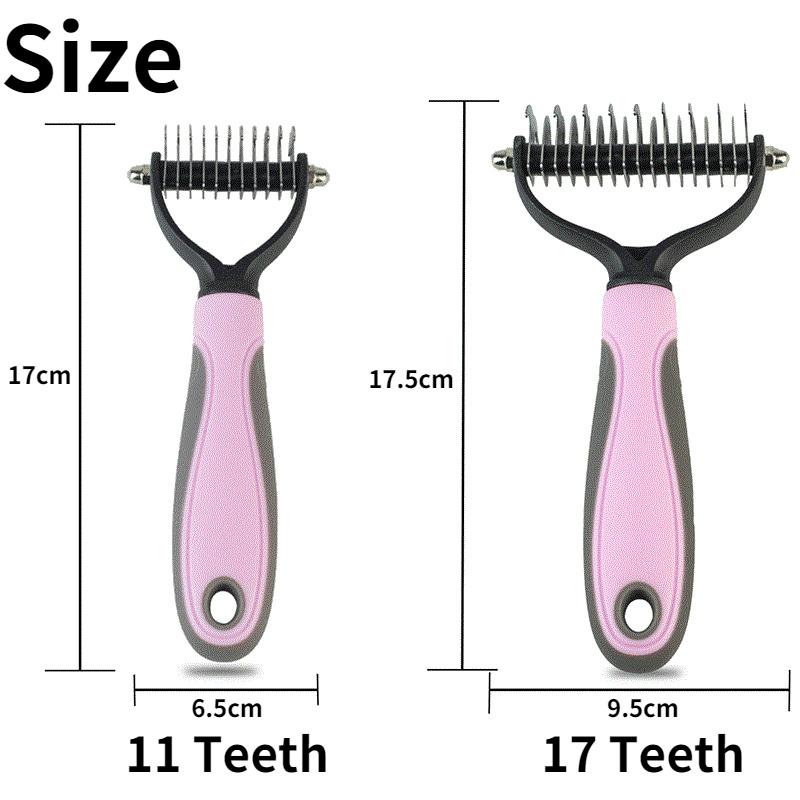 Резак для узлов на меху домашних животных, инструменты для ухода за собаками, расческа для удаления шерсти домашних кошек, двухсторонняя расческа для товаров для домашних животных, расческа для кошек