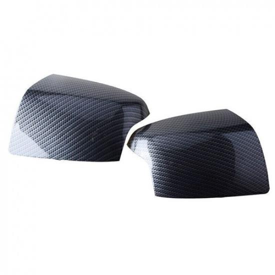 Pair Carbon Fiber Rearview Mirror Cover Trim Fits Ford Focus MK2 2005 2006 2007
