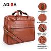 ADISA Laptop Messenger Office Bag Briefcase for Work for Men (LB6051-TAN)